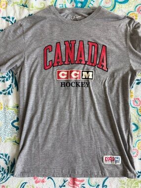 CCM Gray T-Shirt with Red CANADA Graphic